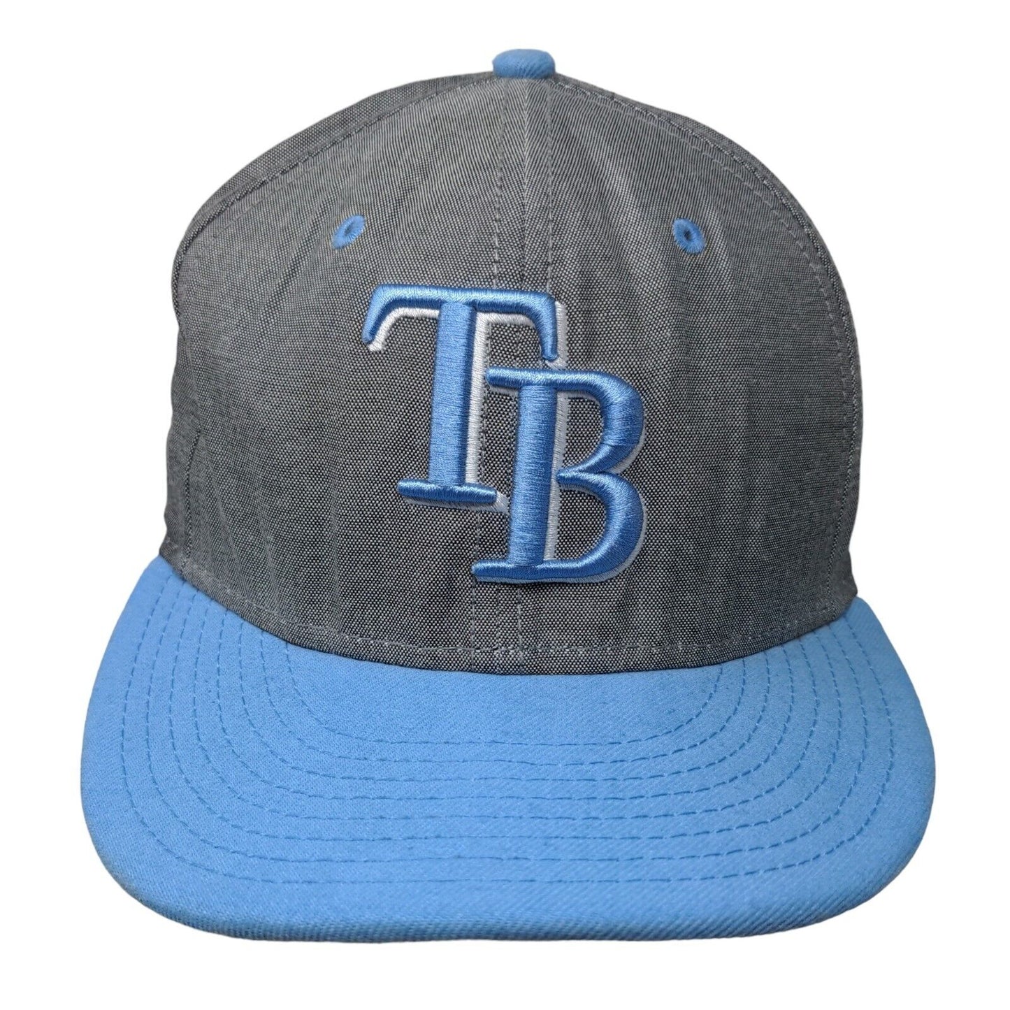 Tampa Bay Rays Slideback Hat Gray Blue Size M/L Embroidered MLB New Era 9Fifty