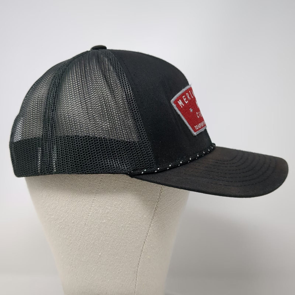 Pacific Headwear Trucker Hat Black One Size Meriwether Cider Co Mesh Rope Hat