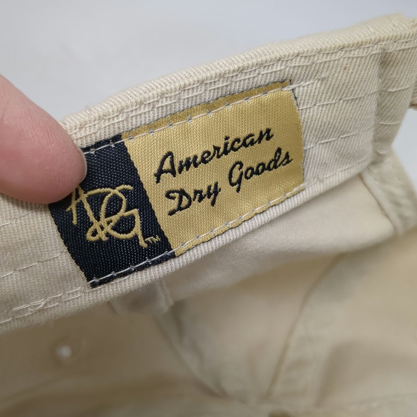 American Dry Goods Baseball Cap Beige Blue One Size Upstate Cerebral Palsy Hat