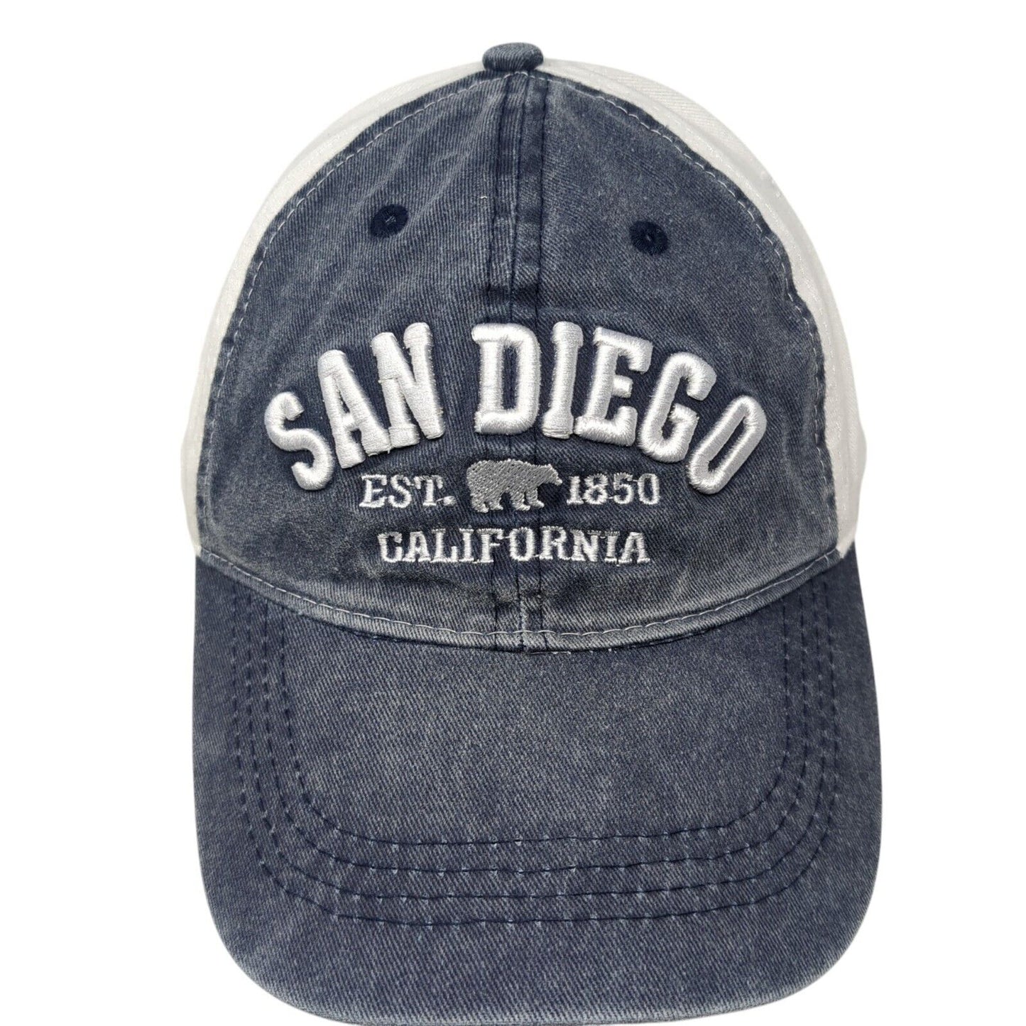 San Diego California Est. 1850 Strapback Hat Blue OS Adjustable Embroidered