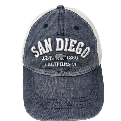 San Diego California Est. 1850 Strapback Hat Blue OS Adjustable Embroidered