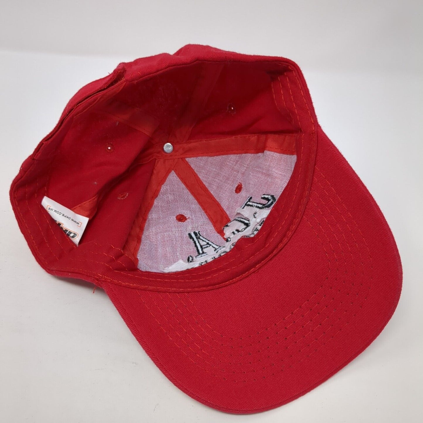 JCA Underground Strapback Hat Red One Size Adjustable Embroidered