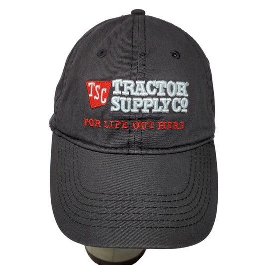 Tractor Supply Co Men's Slideback Hat Gray Adjustable Embroidered Logo Cotton