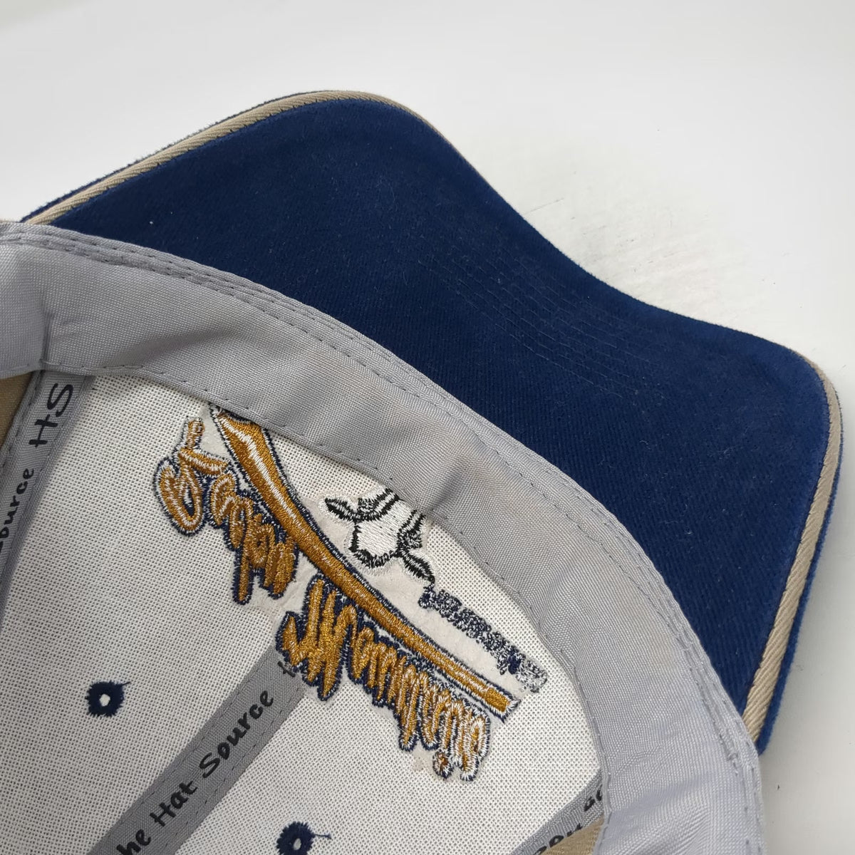 The Hat Source Baseball Cap Beige Blue One Size Cow Rocky Mountain Pharma Hat