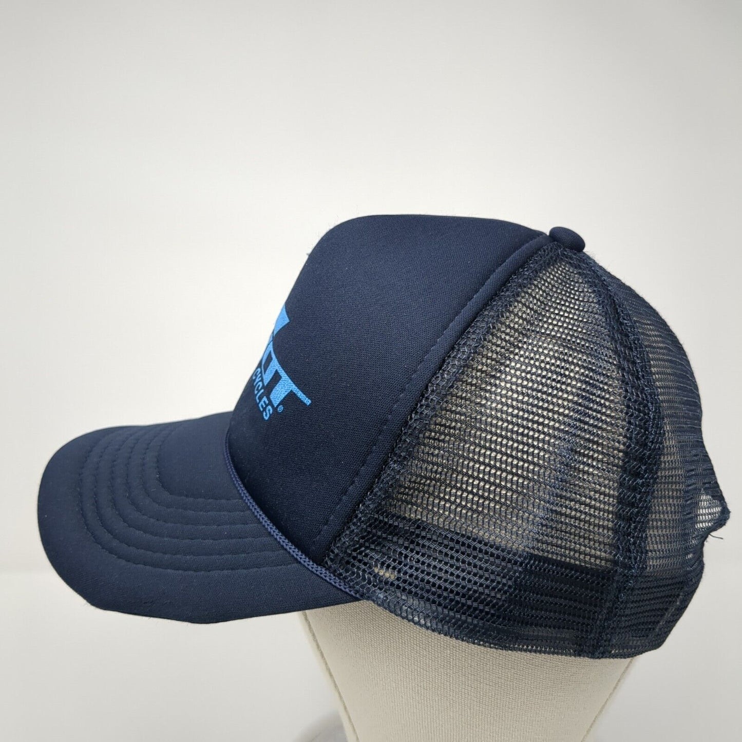 Pivot Cycles Snapback Rope Trucker Hat Blue One Size Mesh Back HG