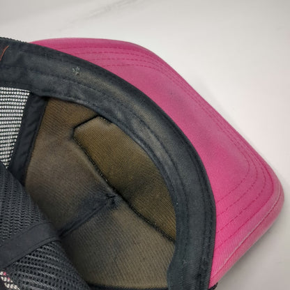 Vans Trucker Hat Pink Black White One Size Zebra Print Mesh Back Snapback