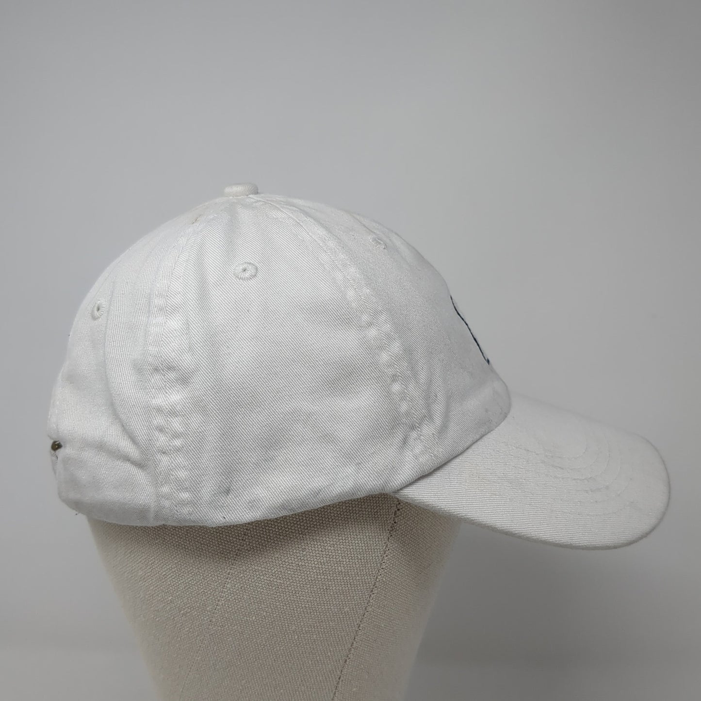 B Counter Slideback Baseball Cap White One Size Adjustable Embroidered 6 Panel