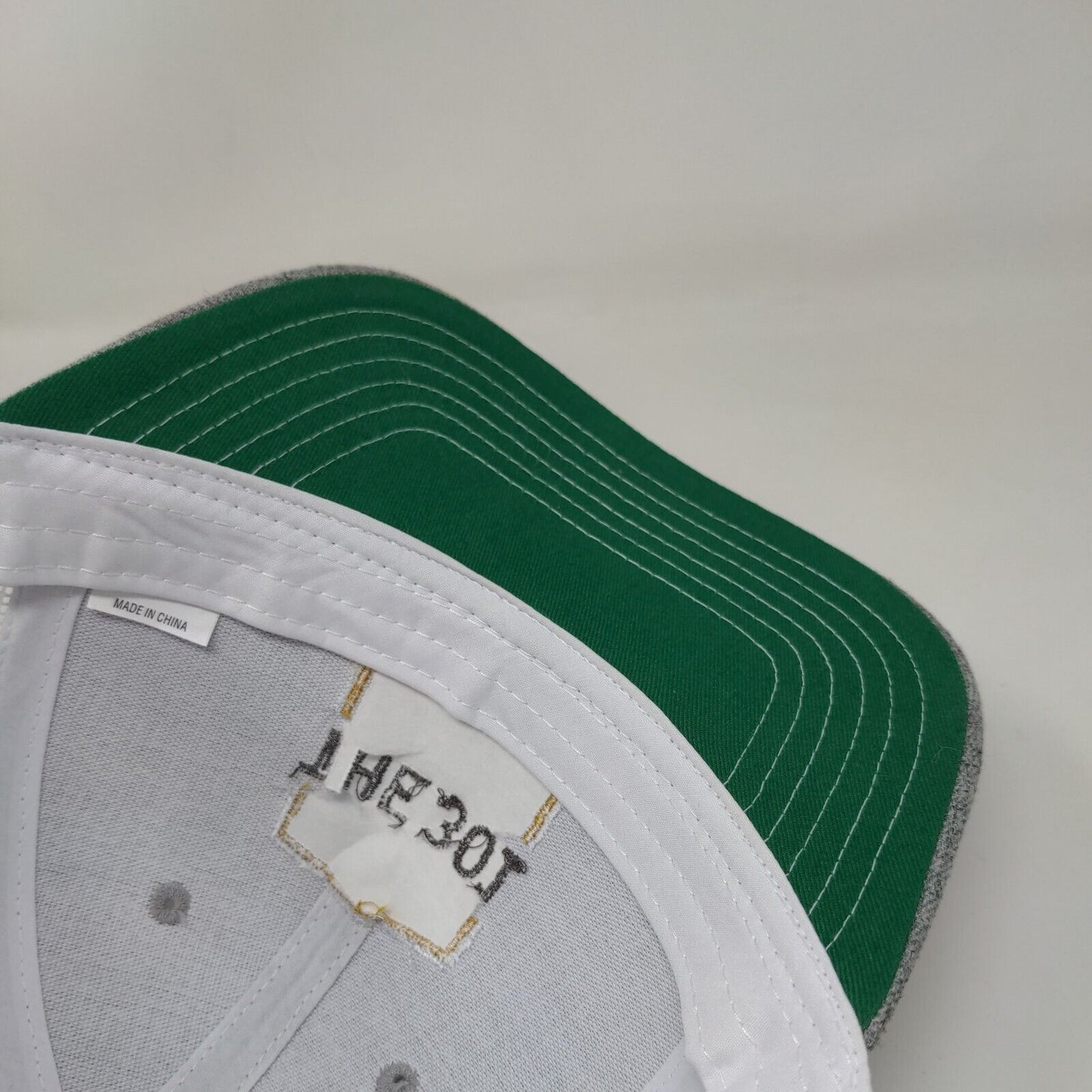 The 301 Snapback Trucker Hat Gray One Size Adjustable Mesh Back Cap America