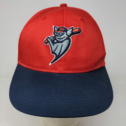 OC Sports Men's Strapback Hat Red Blue OSFM Embroidered Louisville Bats Logo