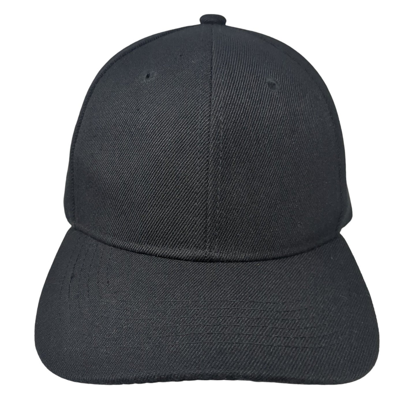 Unbranded Baseball Cap Black One Size Adjustable Vented Holes 6 Panel Blank