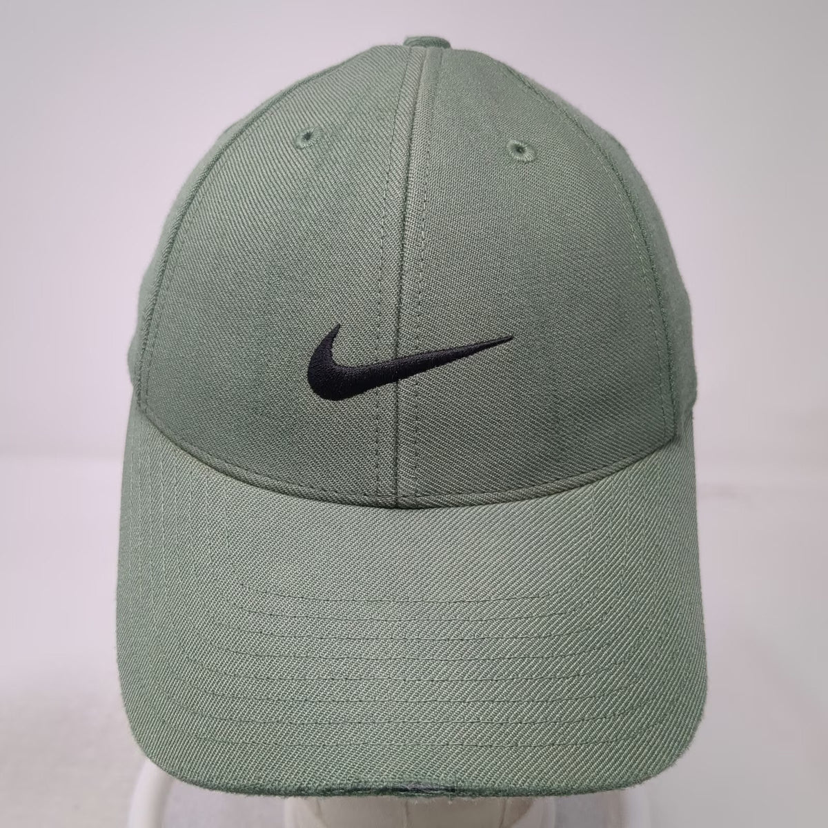 Nike Baseball Cap Green 7 1/4 Fitted Swoosh Logo Embroidered Cotton Hat