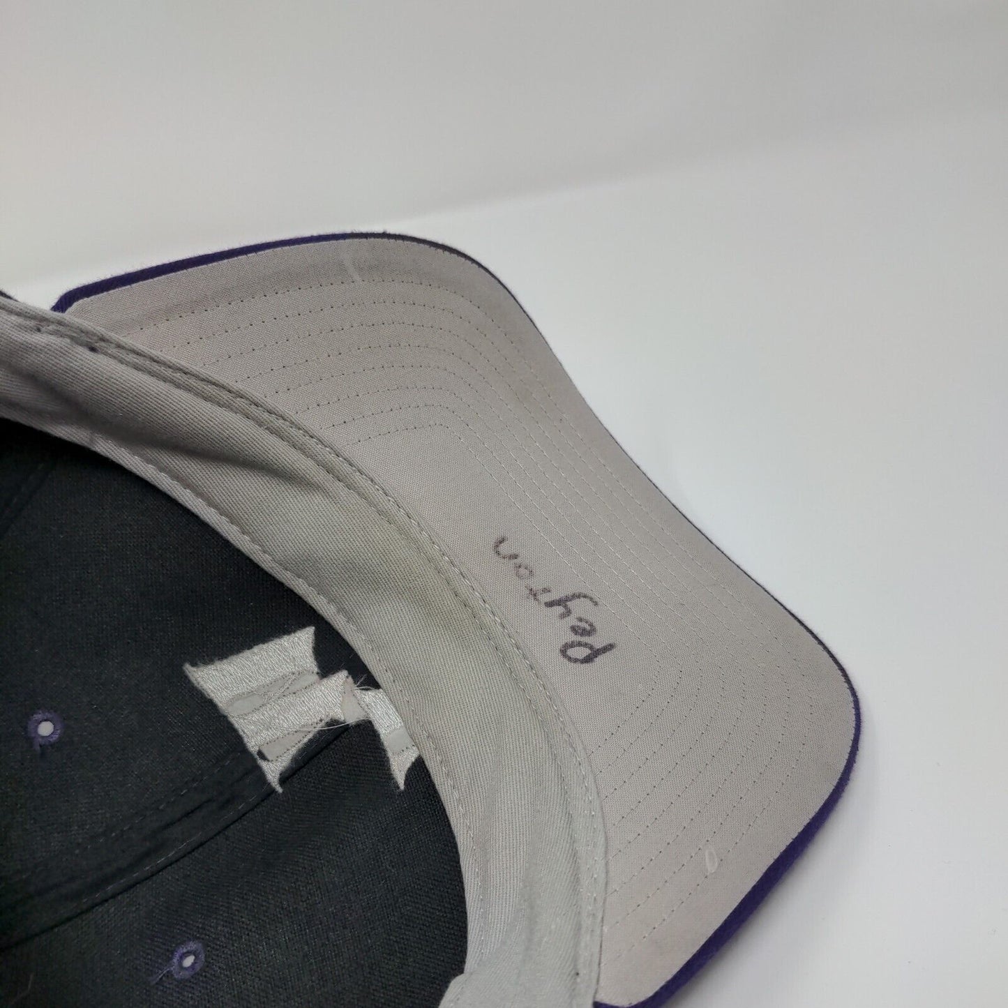 WV Snapback Hat Purple M/L Solid Adjustable Embroidered Richardson