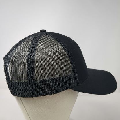 Richardson Trucker Hat Black Blue One Size Mesh Back Snapback Pfister Logo