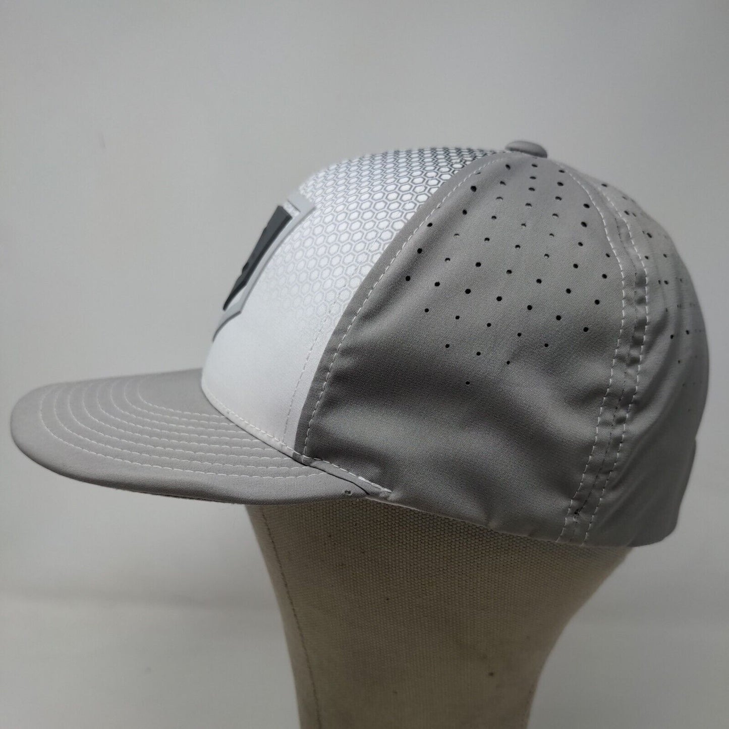 Evoshield Men's Fitted Hat Gray White Size S/M Embroidered Logo Poly Spandex