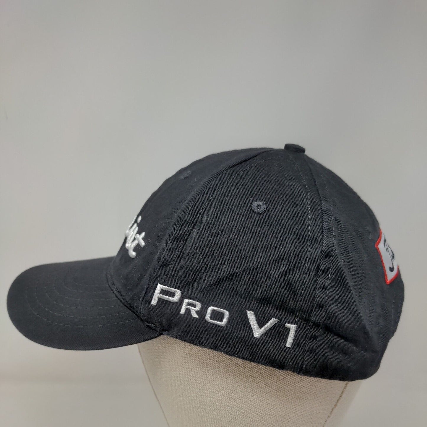 Titleist Slideback Hat Black One Size Embroidered FJ Pro V1 6 Panel
