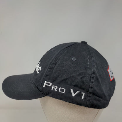 Titleist Slideback Hat Black One Size Embroidered FJ Pro V1 6 Panel