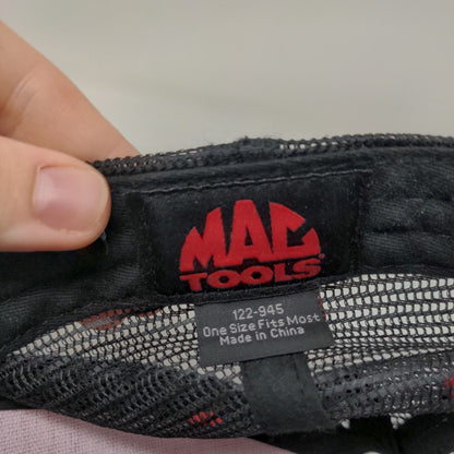 MAC Tools Men's Strapback Mesh Back Trucker Hat Red Black OSFM Embroidered Logo
