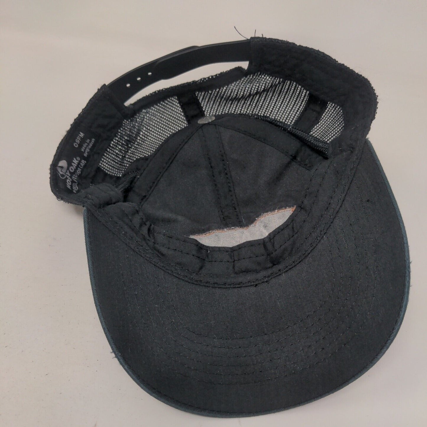 Mossy Oak Snapback Trucker Hat Black One Size Adjustable Embroidered Outdoor Cap