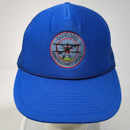 Luna Basics Blue One Size Trucker Hat Concord Aero Guidance Society Biplane Mesh
