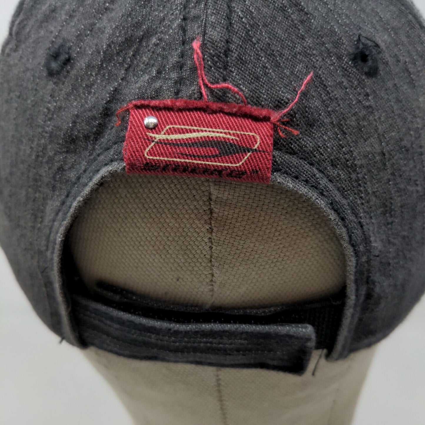 Smoke Men's Strapback Hat Red OSFA Embroidered Patch Logo Cotton Blend