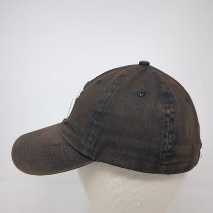 SOS Slideback Hat Brown One Size Adjustable Embroidered Solid 6 Panel