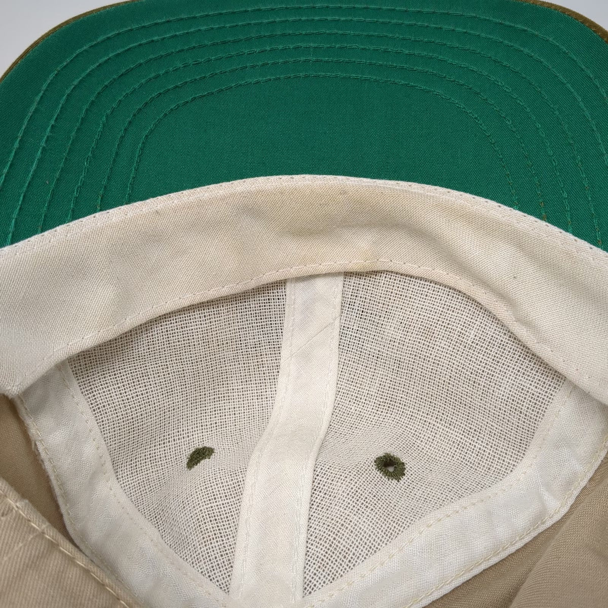 Fairway Blues Baseball Cap Beige Brown One Size Strapback Green Underbrim Golf