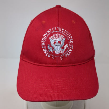 43rd President of the United States Strapback Hat Red One Size Adjustable