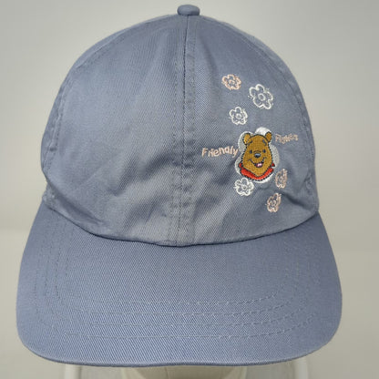 Disney Winnie the Pooh Friendly Flowers Blue Hat One Size Baseball Cap Strapback