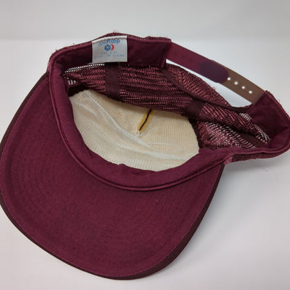 Centennial Tractor Snapback Trucker Hat Red OS Adjustable Mesh Back Sportcap