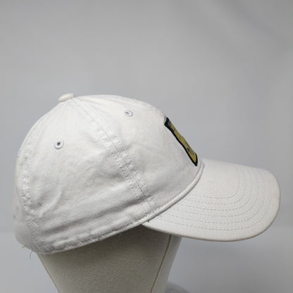 Adidas Slideback Hat White One Size Adjustable Embroidered Patch Logo Cotton