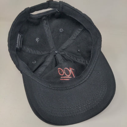 100 Slideback Hat Black One Size Embroidered 6 Panel Sole Addiction
