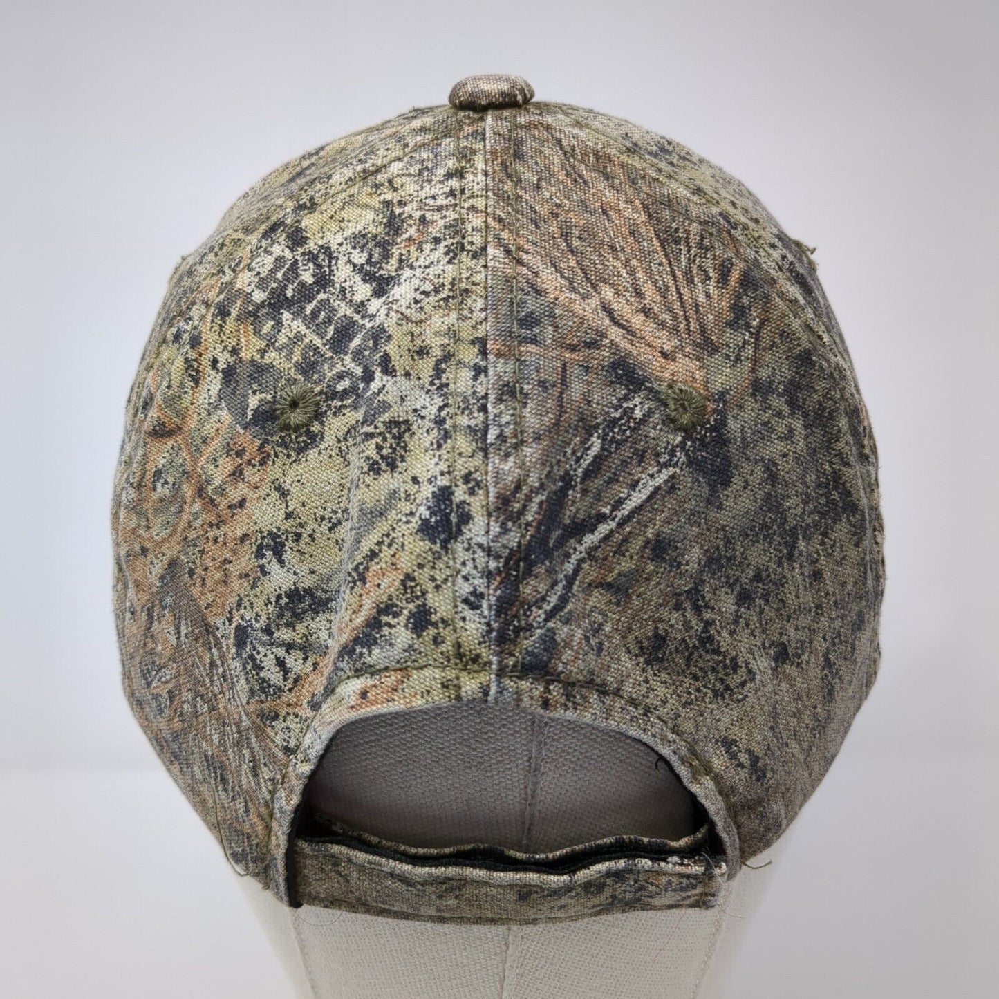 Unbranded Strapback Hat Camouflage One Size Adjustable Vented Holes 6 Panel