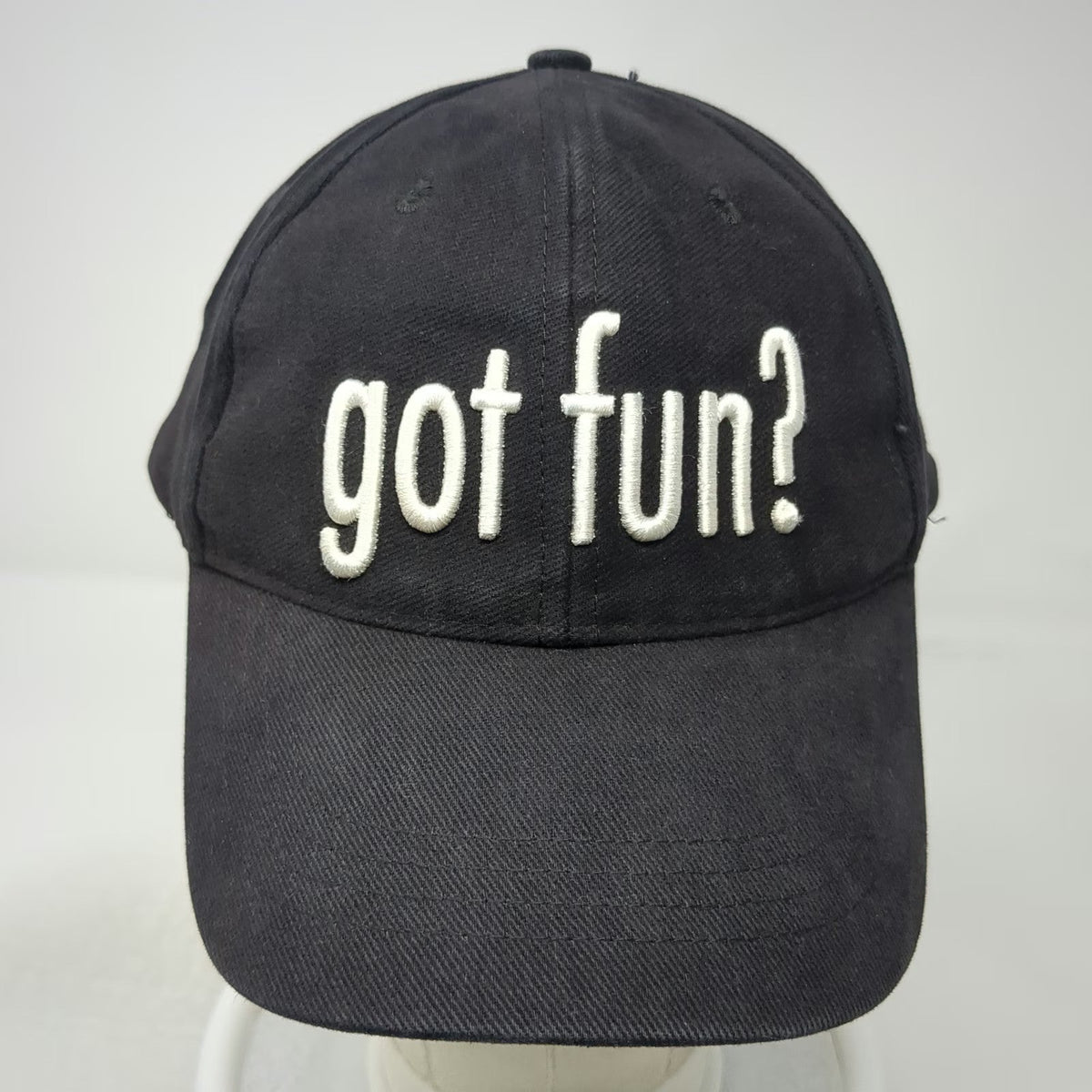 Carnival got fun? Baseball Cap Black White One Size Slogan Travel Souvenir Hat