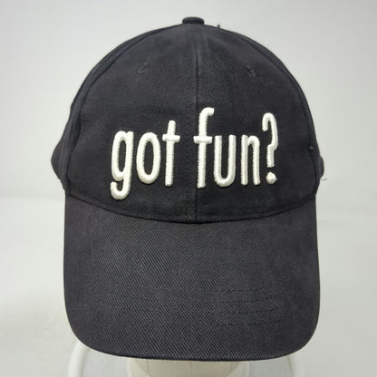 Carnival got fun? Baseball Cap Black White One Size Slogan Travel Souvenir Hat