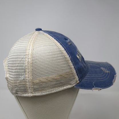 Headmost Trucker Hat Blue One Size Mammoth Cave Kentucky Mesh Snapback Frayed
