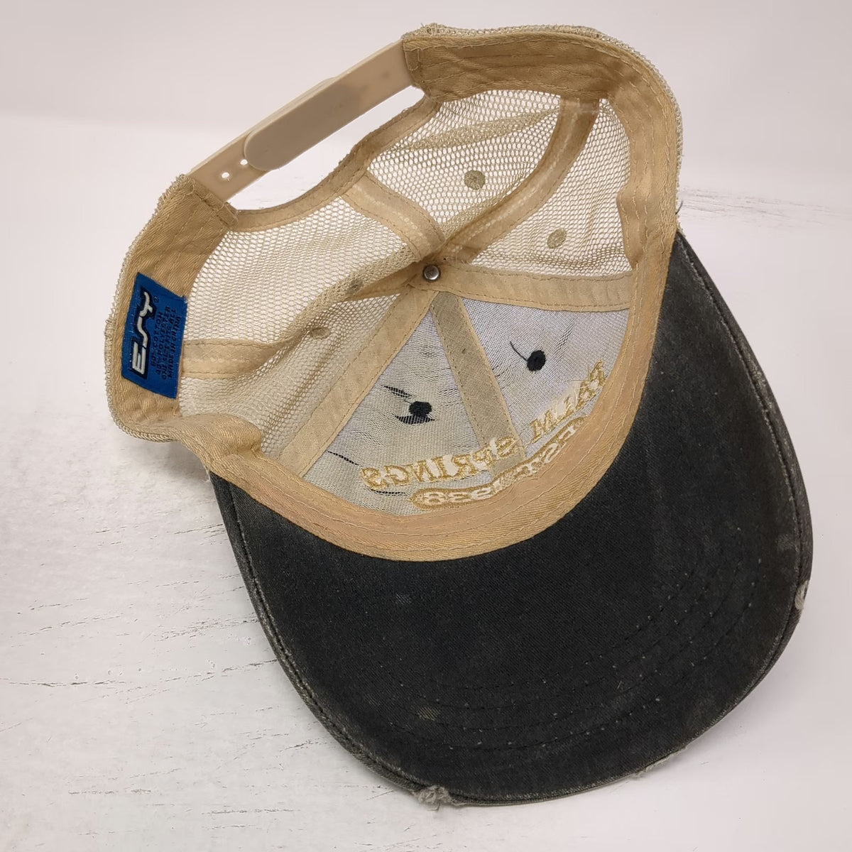 ESY Trucker Hat Gray One Size Mesh Back Snapback Palm Springs California 1938