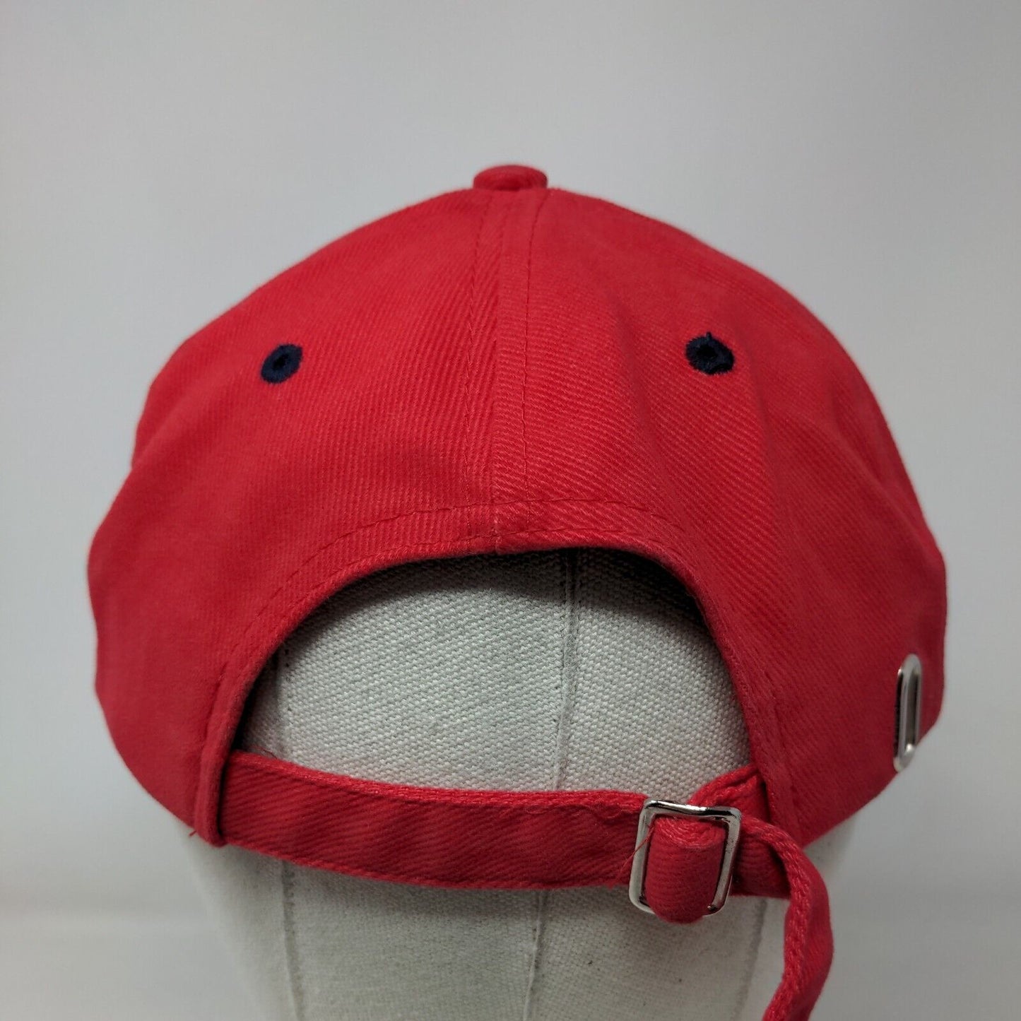 Zachry Slideback Hat Red One Size Adjustable Embroidered Vent Holes