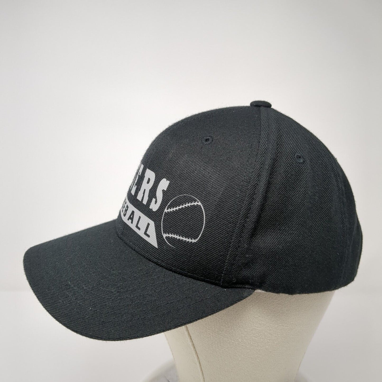 Tigers Baseball Strapback Hat Black One Size Pacific Headwear 6 Panel