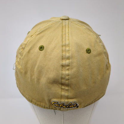 Letter C Cabela's Fitted Hat Tan M/L Embroidered Proflex Outdoor Cap