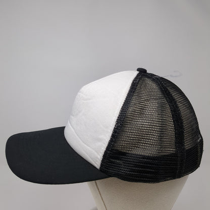 Unbranded Snapback Mesh Back Foam Trucker Hat Blank Distressed Cotton Blend