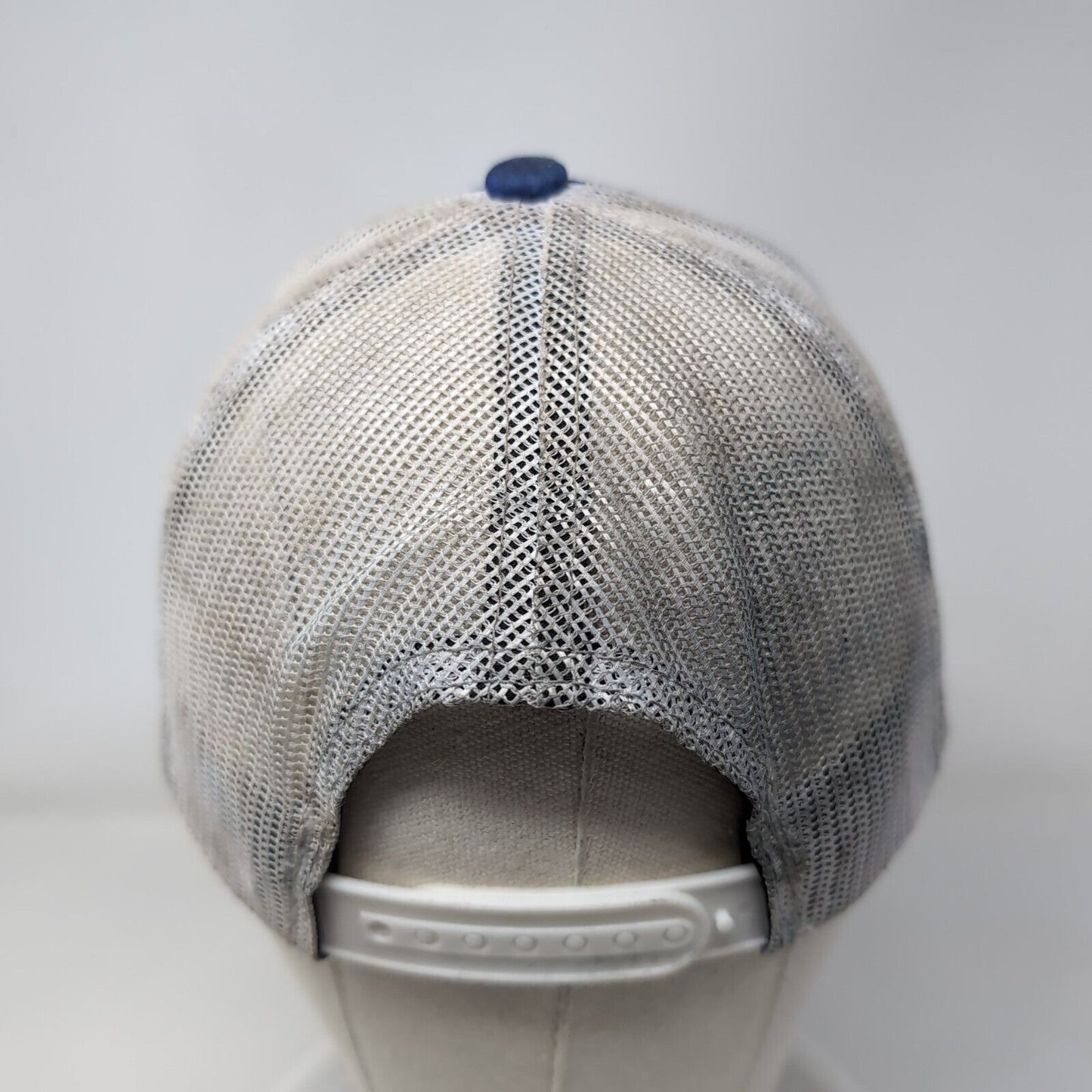 Bone Fish Adult Snapback Trucker Hat Blue One Size Adjustable Mesh Back 6 Panel