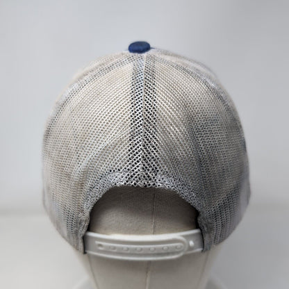 Bone Fish Adult Snapback Trucker Hat Blue One Size Adjustable Mesh Back 6 Panel