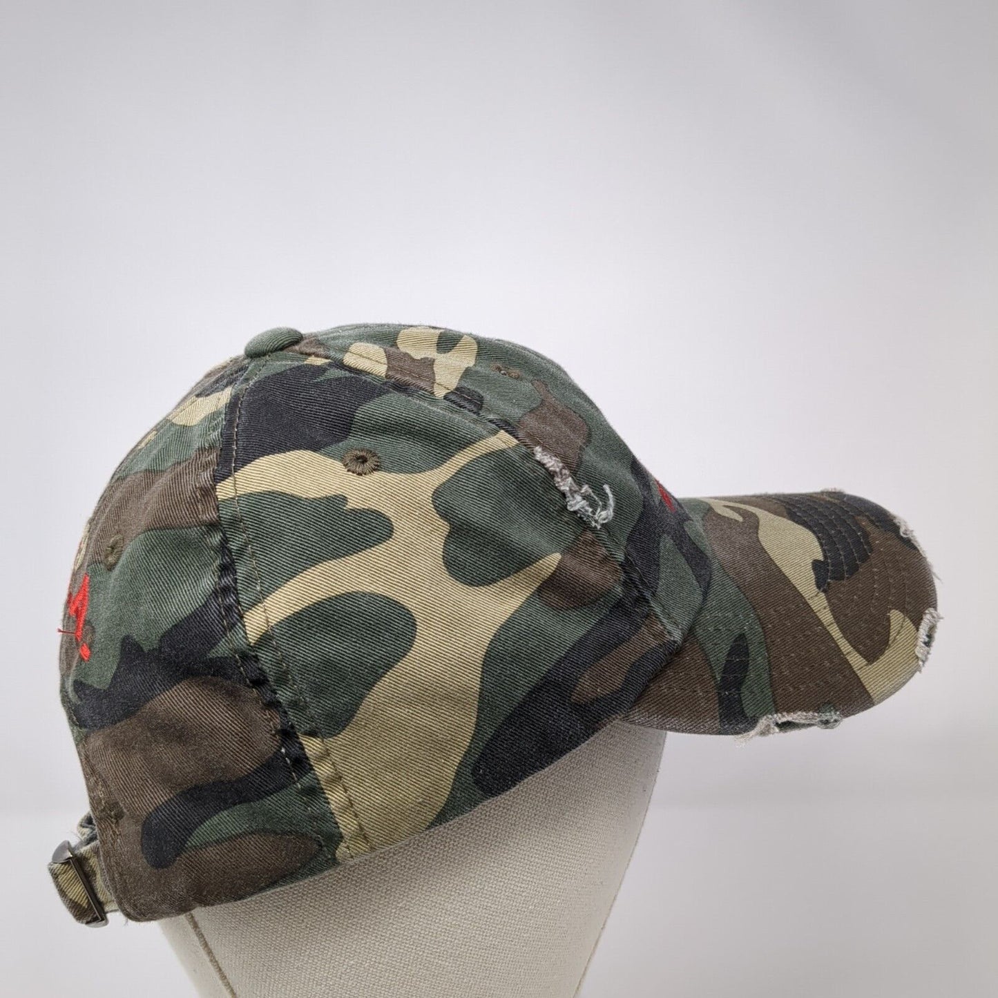 Redpath USA Slideback Hat Camouflage One Size Adjustable Distressed District
