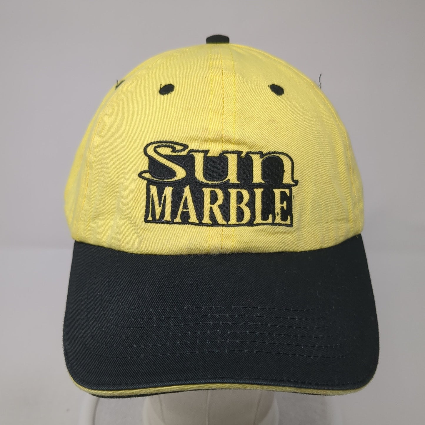 Sun Marble Strapback Baseball Cap Yellow One Size Adjustable Embroidered 6 Panel