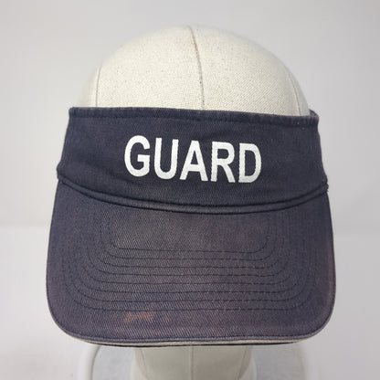 Guard Strapback Visor Hat Blue One Size Adjustable Outdoor Toppers