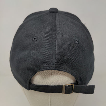 Unbranded Men's Slideback Hat Black Adjustable Embroidered Smiley Faith Logo