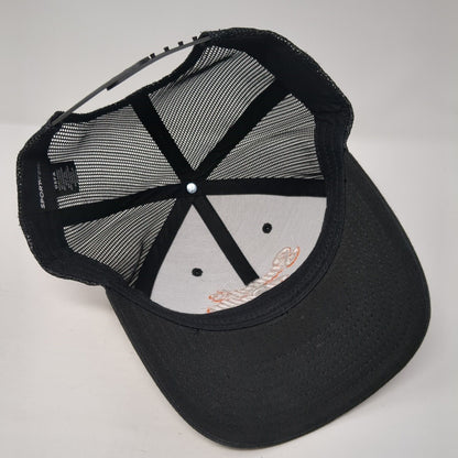 Sunny's Rally Snapback Mesh Back Trucker Hat Black One Size Sport-Tek