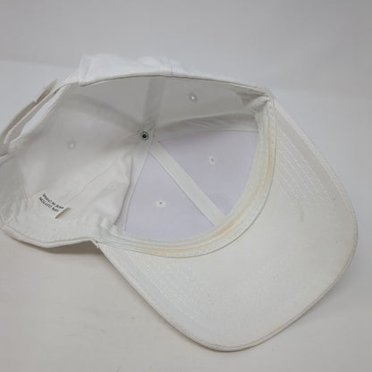 Unbranded Strapback Hat White One Size Adjustable Embellished Rhinestone