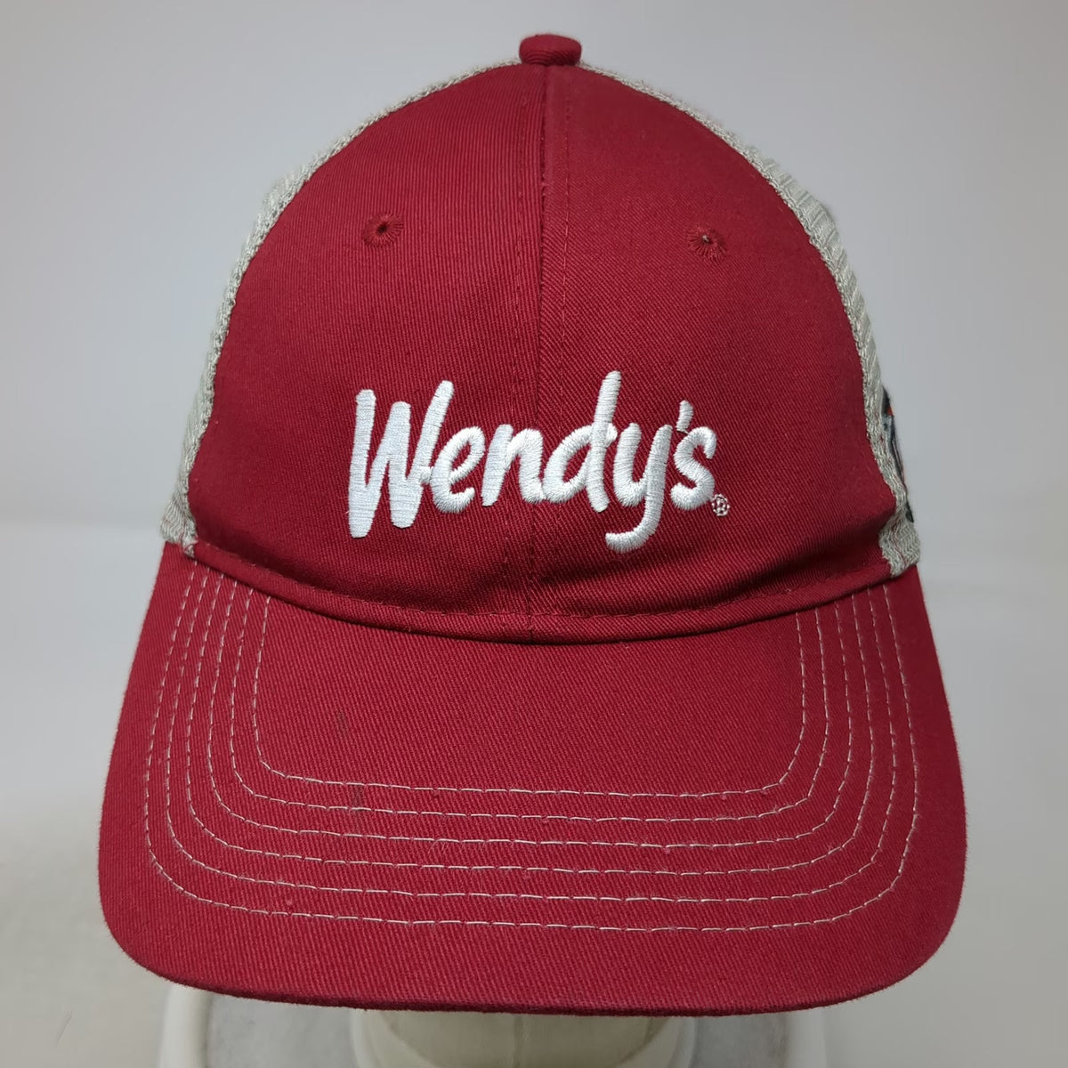 Wendy's Trucker Hat Red One Size Snapback Dave Thomas Foundation Mesh Back