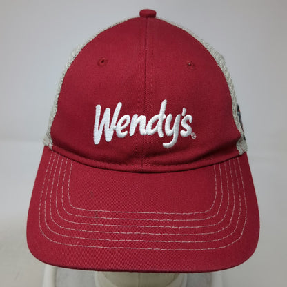 Wendy's Trucker Hat Red One Size Snapback Dave Thomas Foundation Mesh Back